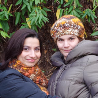 V podzimních tónech-set z ručně předeného merina