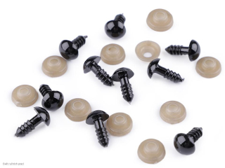Bezpečnostní oči - černé - 10 mm